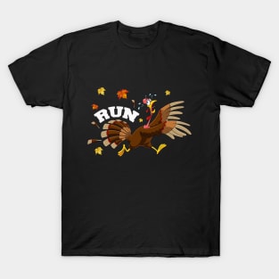 Turkey Run Costume Thanksgiving Running Turkey Trot T-Shirt